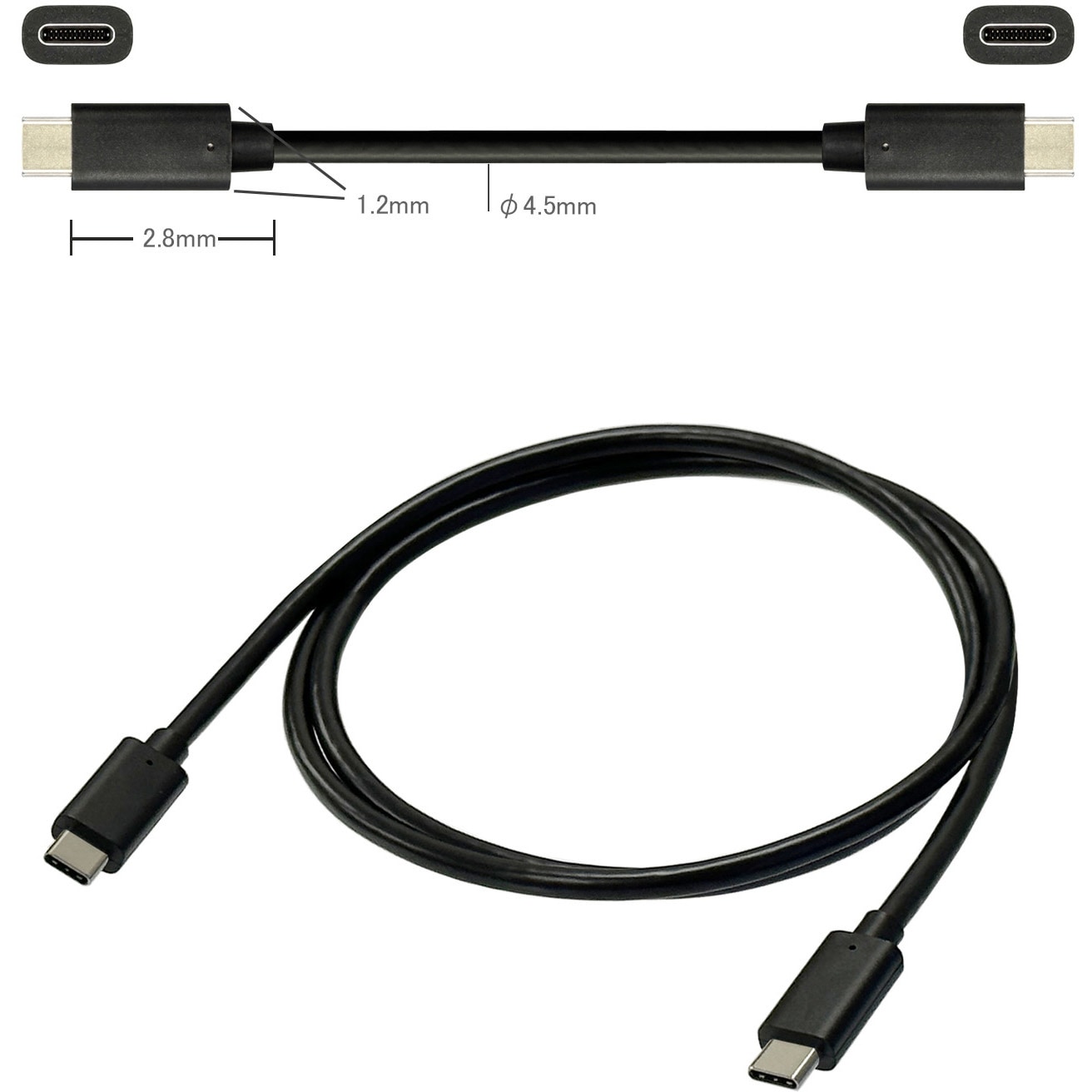 USBケーブル 60cm UD-LCO60-2W USBケーブル 60cm UD-LCO60-2W