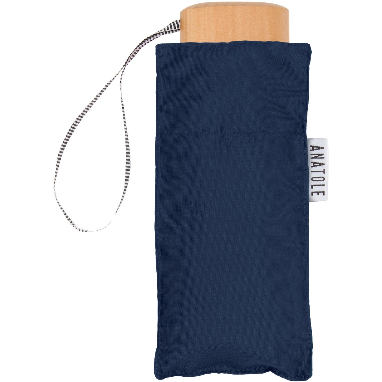 AN-SO03 折りたたみ傘 Unis Solid ANATOLE PARIS(アナトール) 手動仕様 ネイビー色 親骨長さ50cm 1本 AN-SO03 5,374円