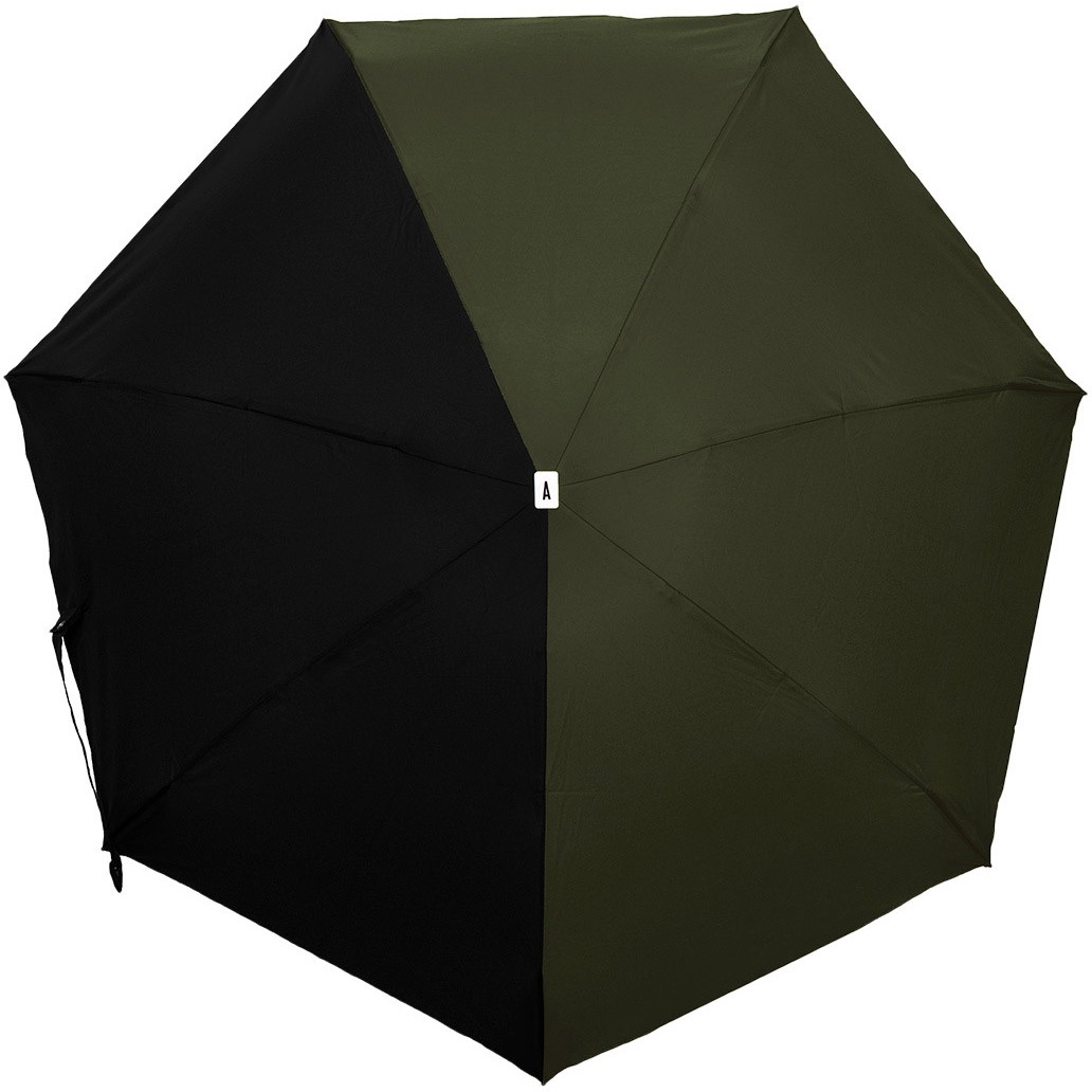 AN-TT03 折りたたみ傘 Bicolores Two-tone colorblocks ANATOLE PARIS(アナトール) 手動仕様 カーキ/ブラック色 親骨長さ50cm 1本 AN-TT03