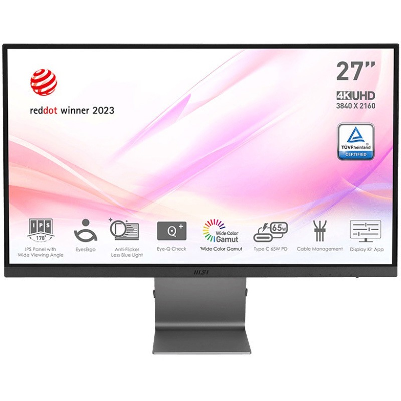 MODERN-MD271UL 液晶モニター MODERN-MD271UL MSI(エムエスアイ) パネル駆動方式IPS 最大解像度4K UHD(3840×2160) モニターサイズ27インチ