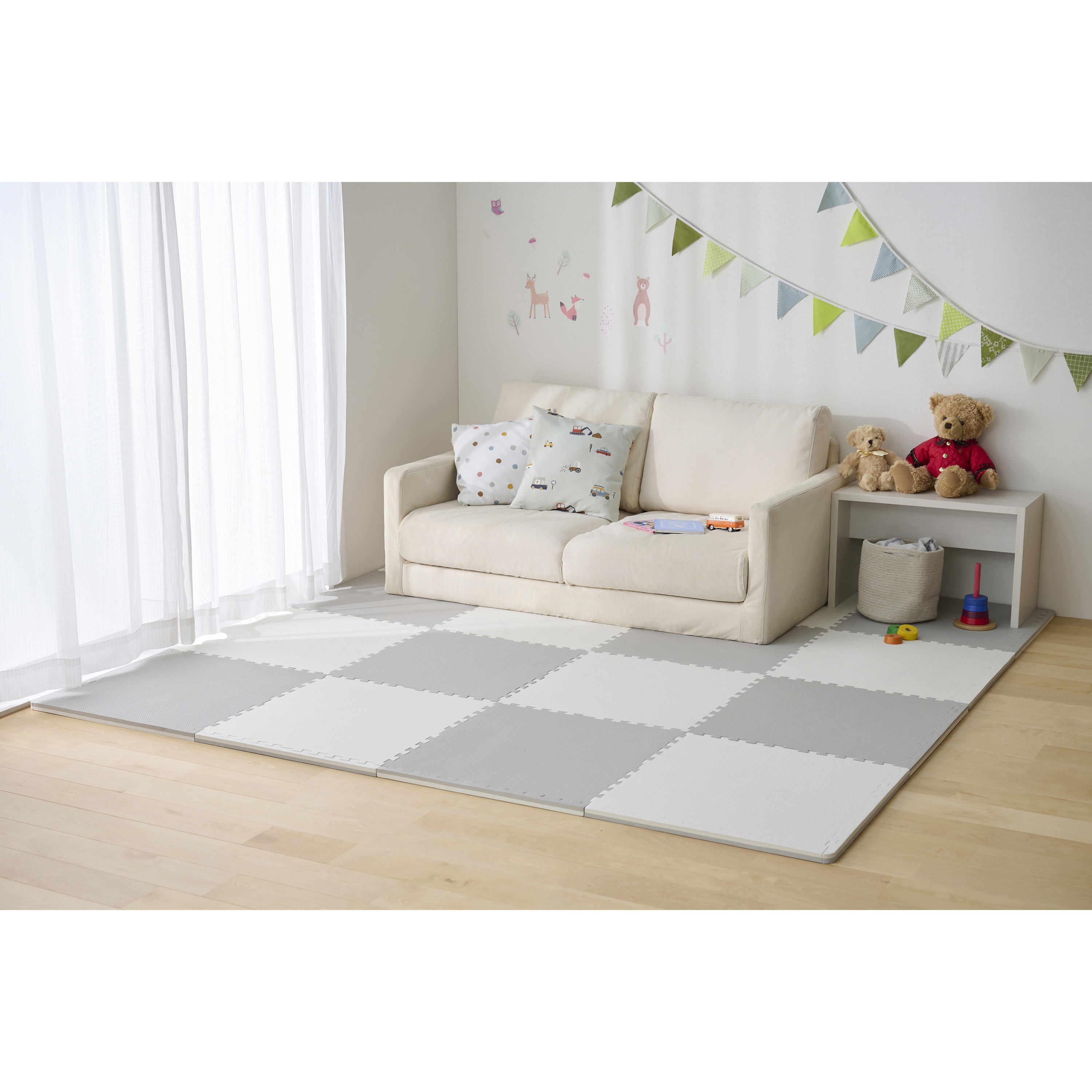 JMRV-69 リバーシブルジョイントマット60cm9枚 アイリスオーヤマ