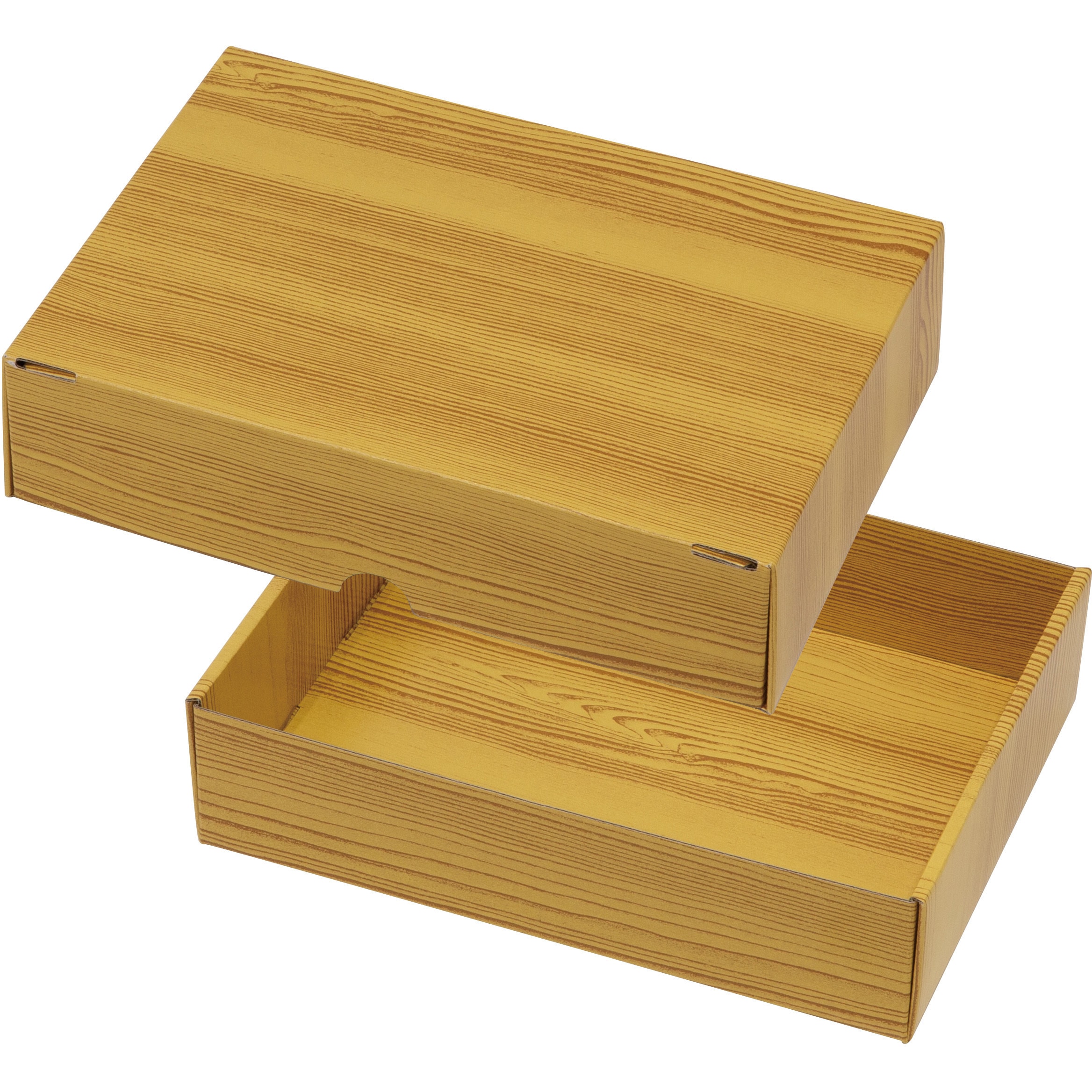 NK-419 木目ギフトBOX ヤマニパッケージ 中タイプ 60サイズ 1ケース(100枚) NK-419