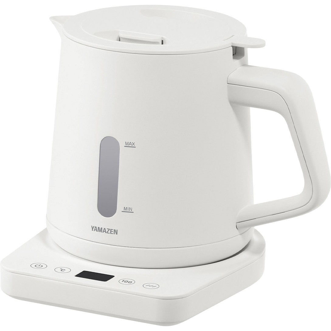 YKU-SC1210J(W) 電気ケトル 1.0L 湯こぼれ防止 1200W 空焚き防止