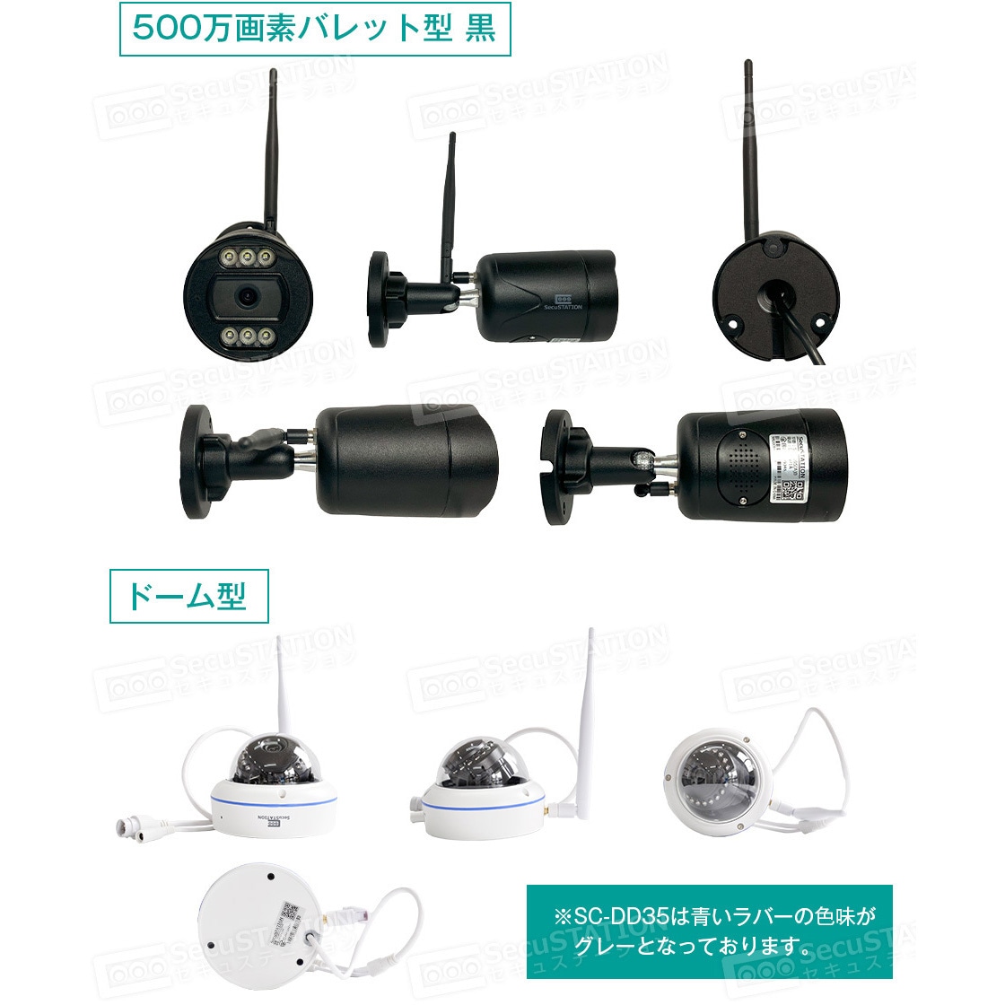 SecuSTATION 防犯カメラ SC-DD85W 増設用 パレット型 2点 SecuSTATION