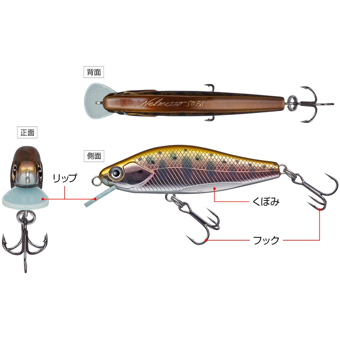 やまめ 20 ライムチャートヤマメ ネルメッツォ50FS EverGreen INTERNATIONAL