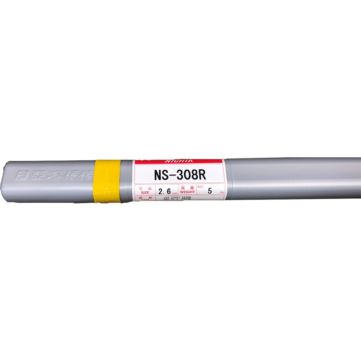 NS-308R 0.8Φ×1000mm TIG溶接棒(ステンレス鋼用) NS-308R ニツコー熔材工業 長さ1000mm 1箱(5kg)