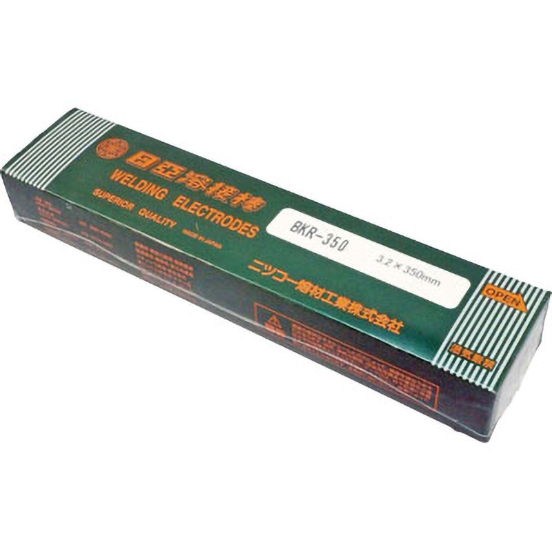BKR-350 3.2Φ×350mm 被覆アーク溶接棒(硬化肉盛用) BKR-350 ニツコー熔材工業 棒径3.2mm棒長350mm 1箱(5kg)