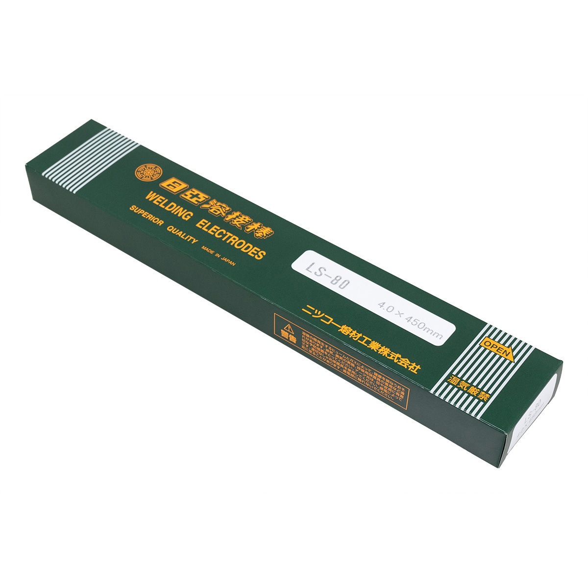 LS-80 3.2Φ×350mm 被覆アーク溶接棒(高張力鋼用) LS-80 ニツコー熔材工業 棒径3.2mm棒長350mm 1箱(5kg)