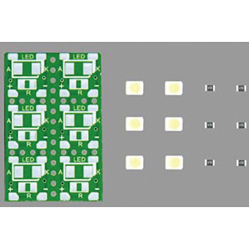 エレキット チップ部品はんだ付け練習キット 白色LED LK-ST1 LK-ST1 チップ部品はんだ付け練習キット エレキット 1個 LK-ST1
