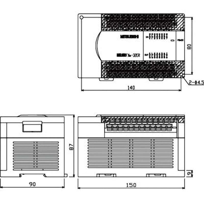 FX2N-32ER-ES/UL 入出力増設ユニット 1個 三菱電機 【通販モノタロウ】