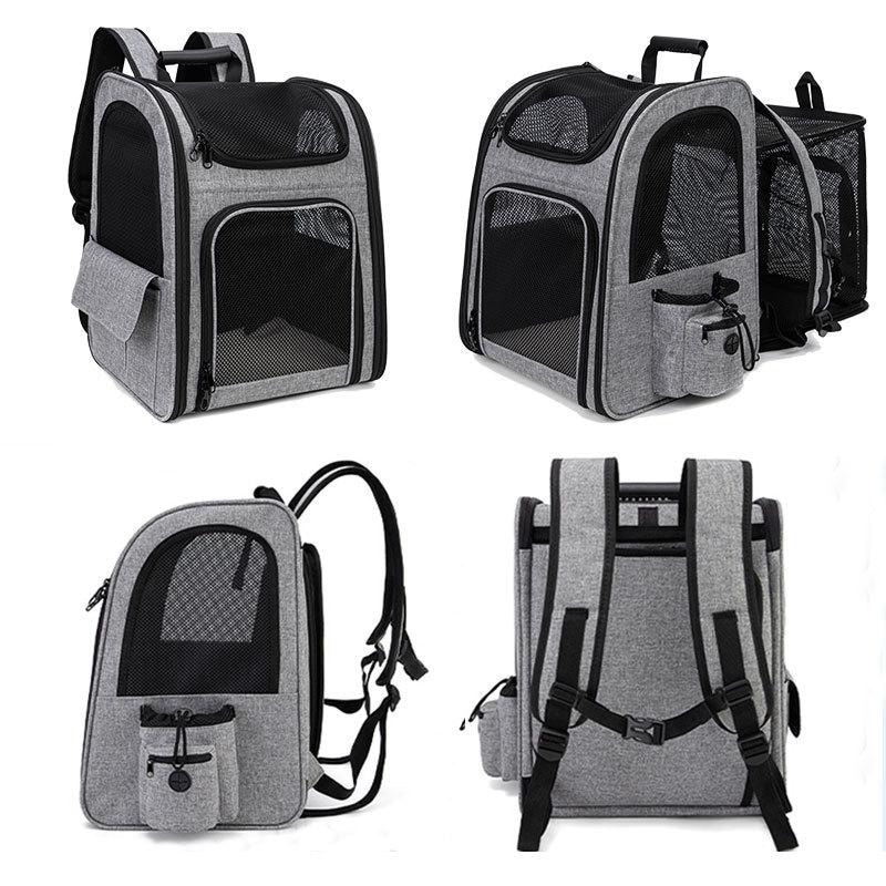 C1000539 ペット拡張可能キャリーバッグ CRECOTE グレー色 幅32mm奥行6mm高さ43mm  C1000539 7,906円