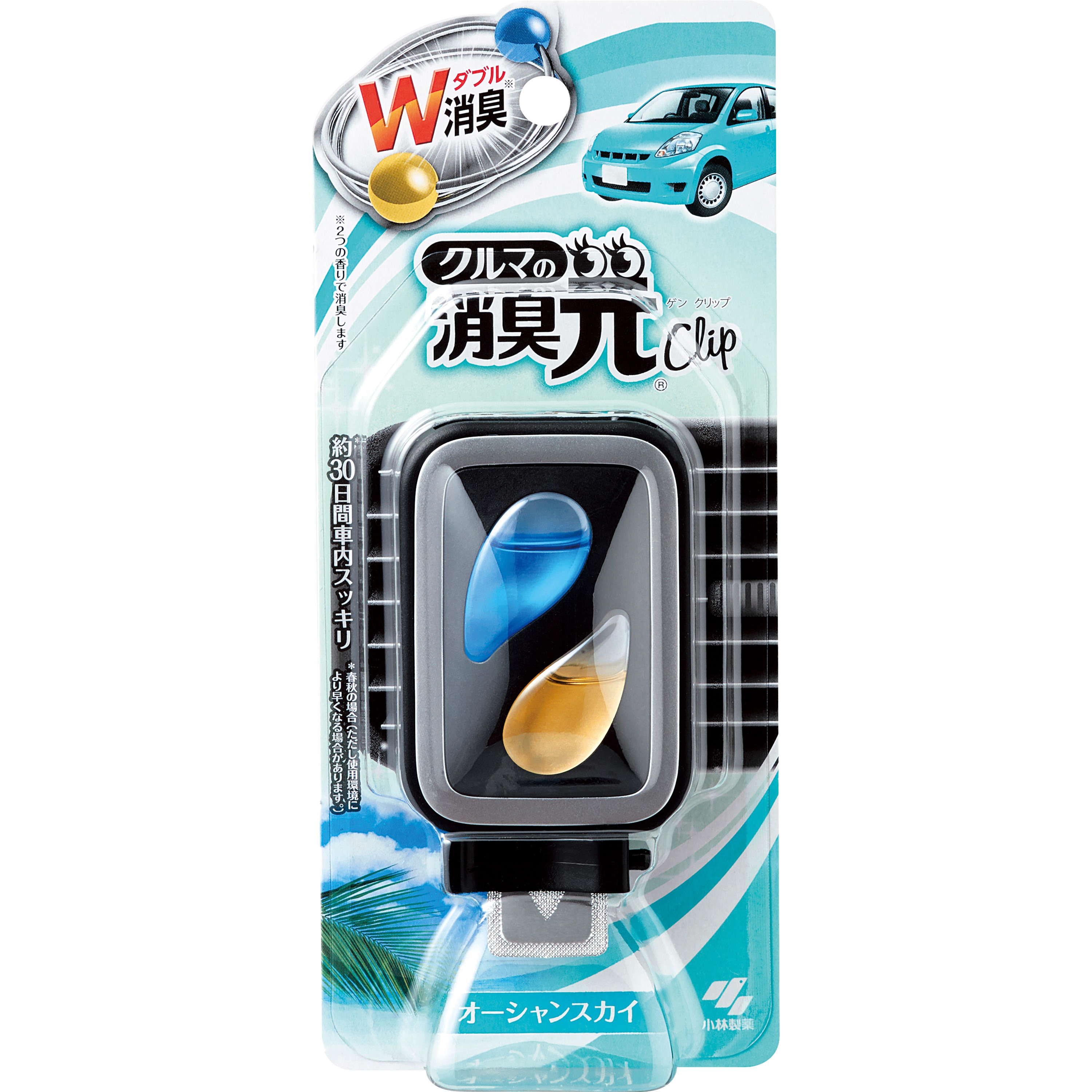 クルマの消臭元 クリップ 黒容器 1個(4.6mL) 小林製薬 【通販サイト