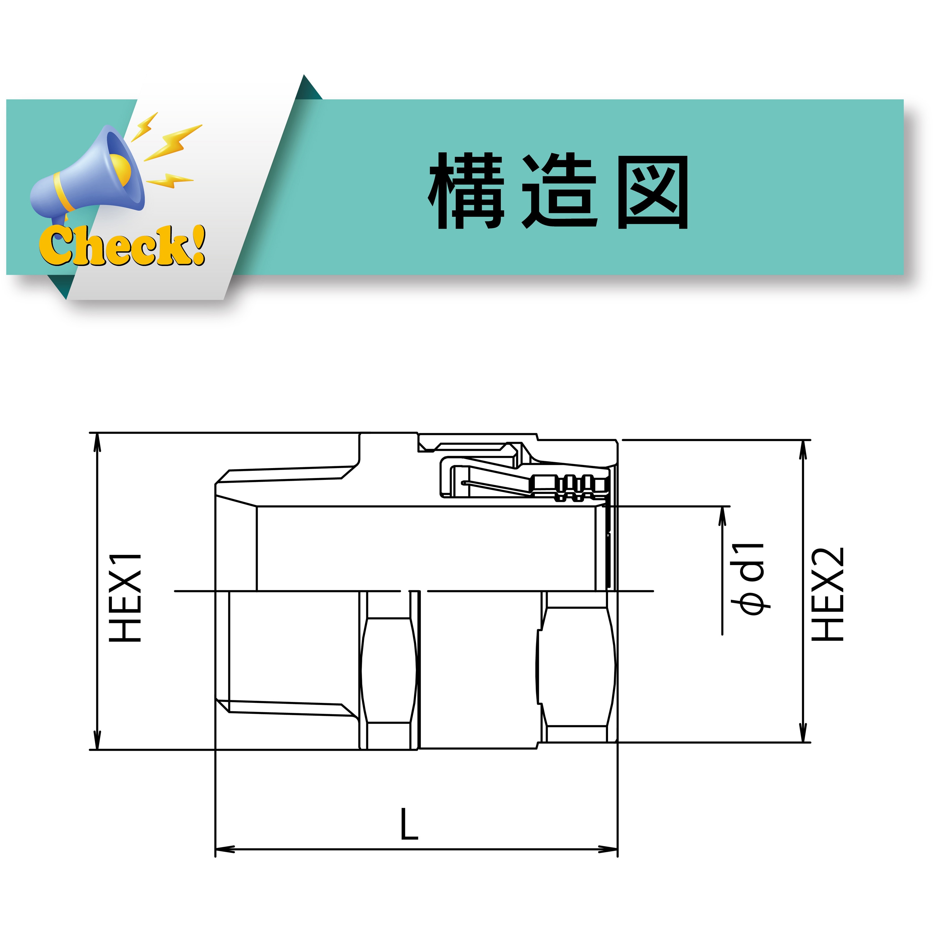 TC2-S19-R3/4 ホース継手 袋ナット式 ステンレス製[トヨコネクタライト
