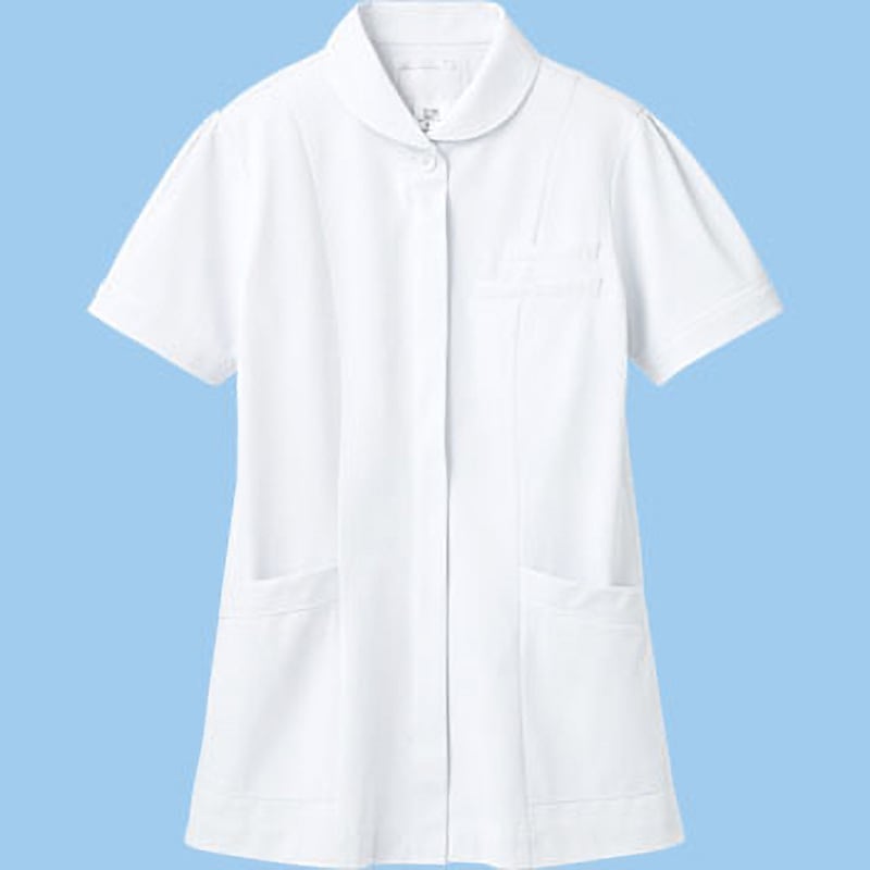 73-1692 ナースジャケット(半袖) 住商モンブラン 白色 L  73-1692