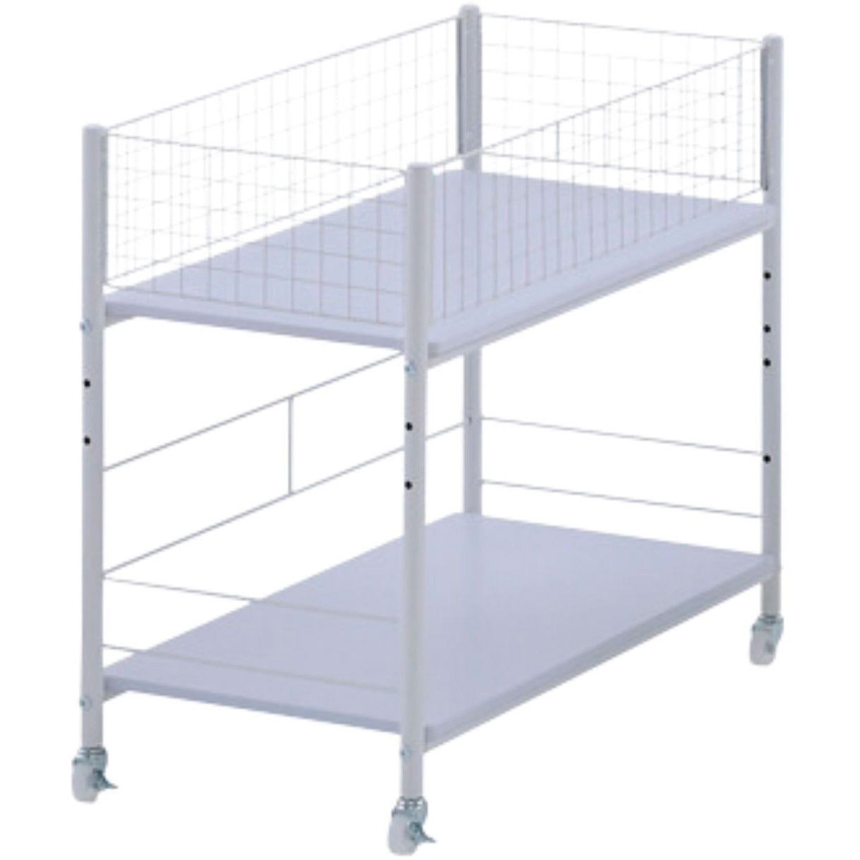 NOSR-7538(WH/NMW) 収納ラック ワゴン キャスター付き 奥行75.5 高さ