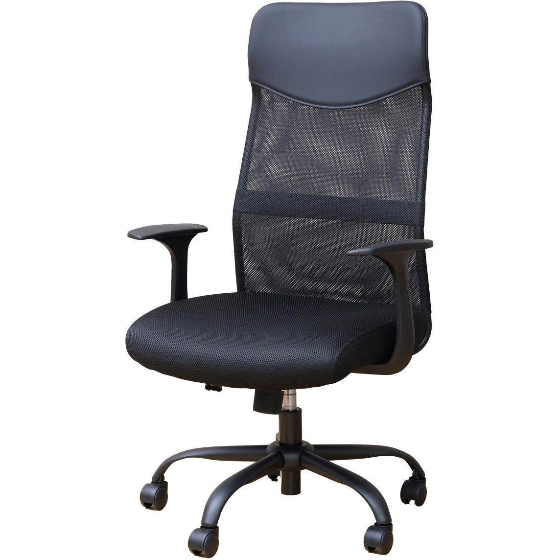 HMC-992H(BK) 爽快メッシュ オフィスチェア YAMAZEN(山善) ブラック色