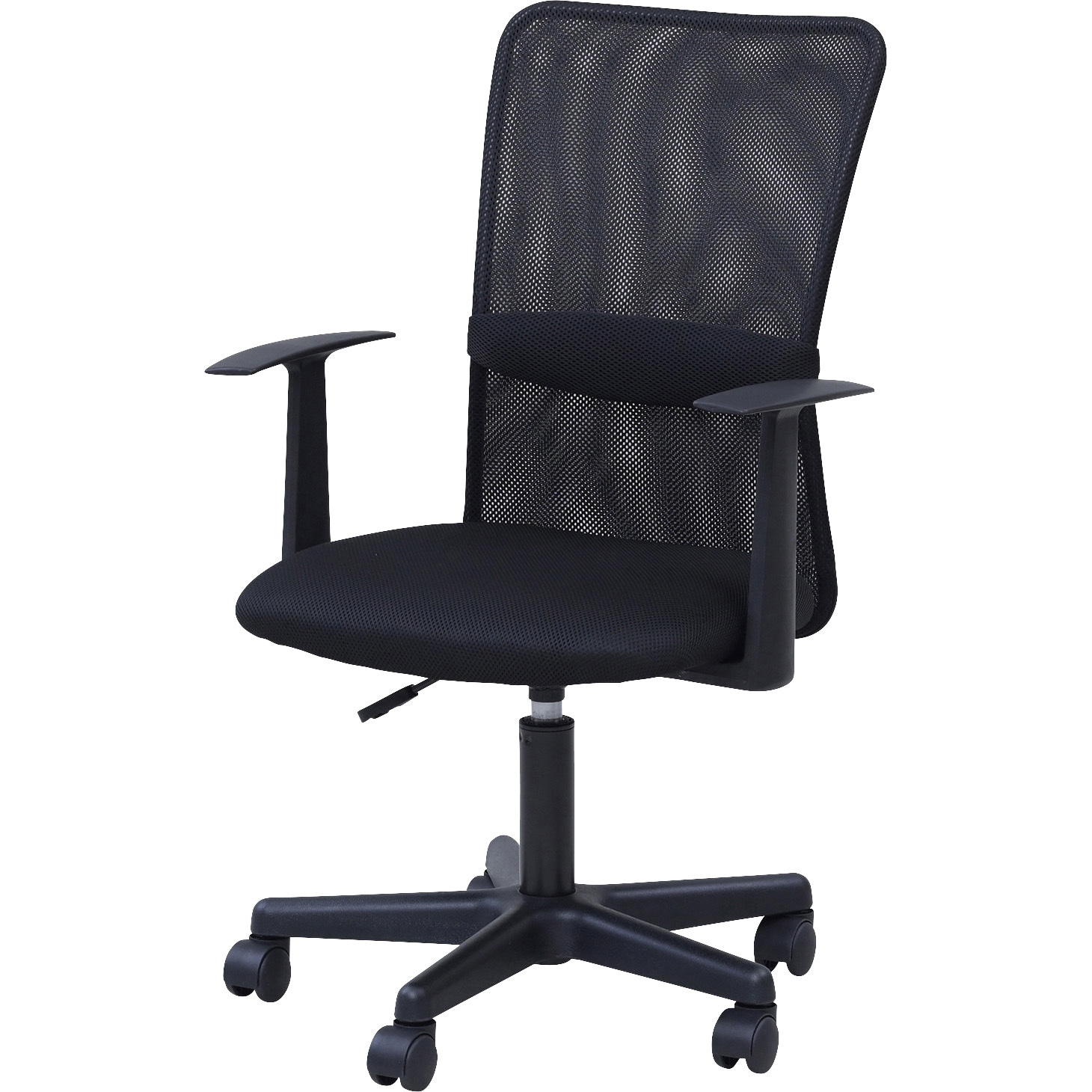 EHL-51A(BK) 爽快メッシュ オフィスチェア YAMAZEN(山善) ブラック色