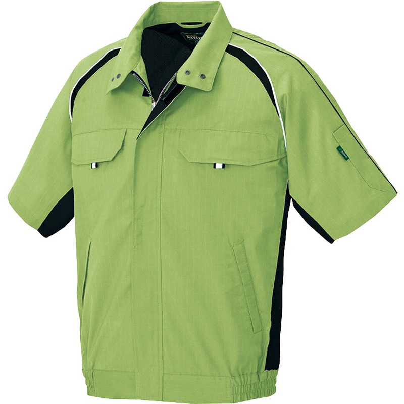 1732 半袖ブルゾン アイトス リーフグリーン色 SS着丈60cm