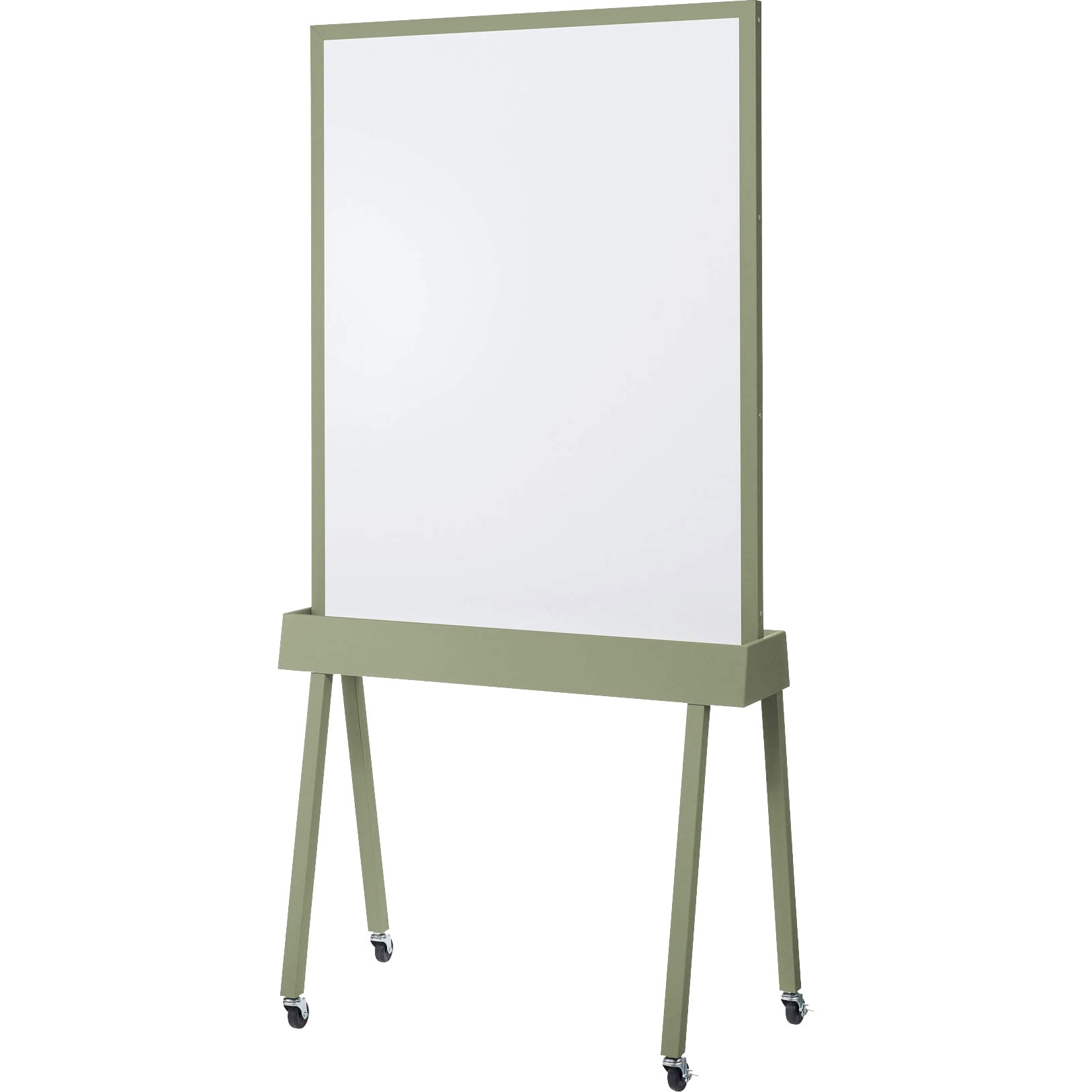 WS-WB0945-G ワークショップファニチュア(ラボレ) ホワイトボード LION (ライオン事務器) 脚付き・無地 幅900mm奥行478mm高さ1800mm  WS-WB0945-G