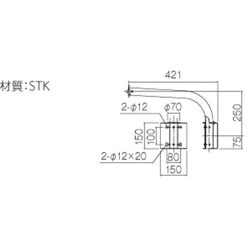 JAT-06903(S)S LED投光器用アーム 1台 東芝ライテック 【通販 JAT-06903(S)S LED投光器用アーム 1台 東芝ライテック 【通販