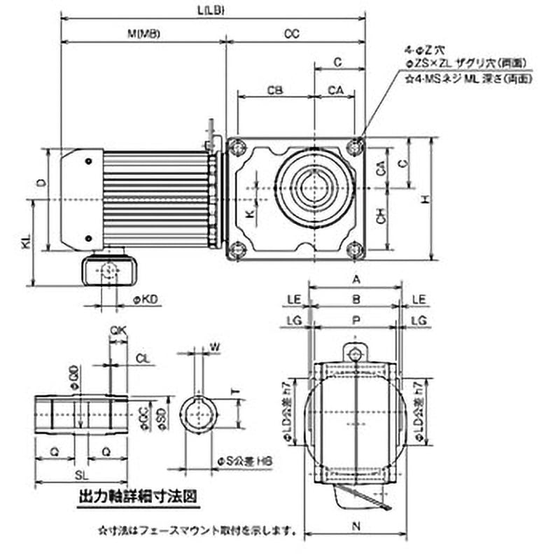 ギヤードモーター GM-SHYPシリーズ(中空軸・フランジ形)