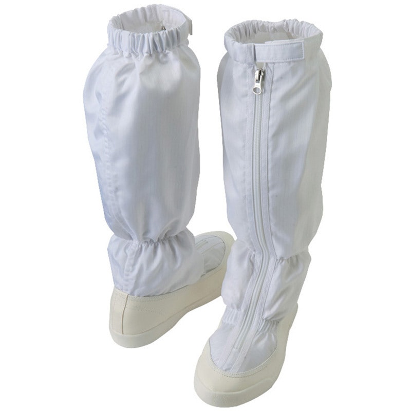 59703 クリーンルームシューズ(ロングブーツ)(男女兼用) アイトス ホワイトストライプ色 6,373円