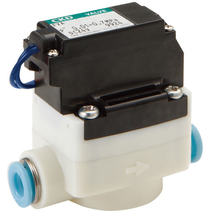 EXA-C10-H2CB-1 圧縮空気用パイロット式2ポート電磁弁 禁油仕様 CKD NC(通電時開)形 接続口径ワンタッチ継手Φ10  EXA-C10-H2CB-1