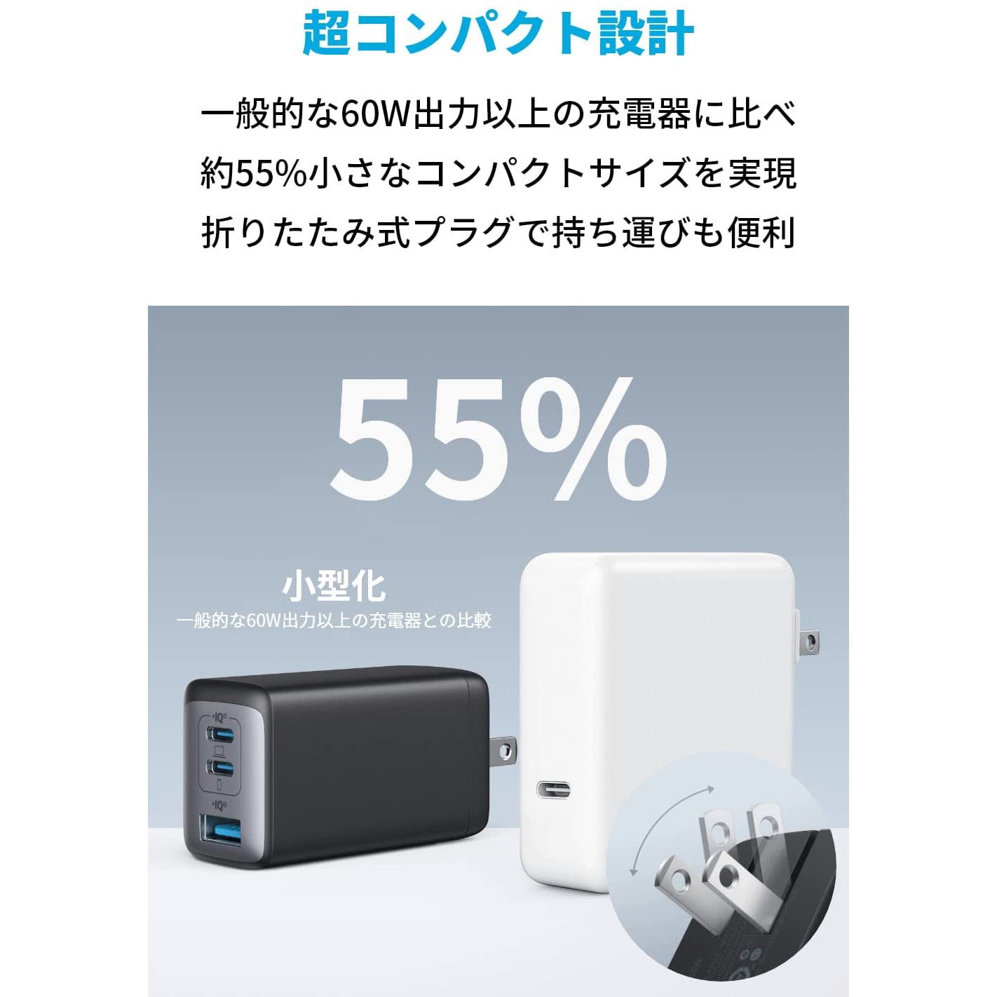 A2667N12 Anker PowerPort III 3-Port 65W Pod Anker(アンカー 