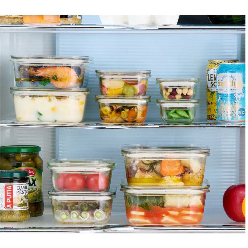 TGS-8S 耐熱ガラス容器 8点セット アイリスオーヤマ 角 電子レンジ対応