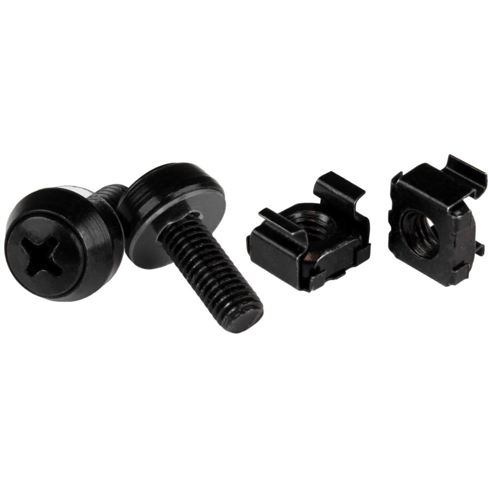 CABSCREWM6B M6ネジ(12mm) & ケージナット 50個セット ブラック StarTech.com 1個 CABSCREWM6B