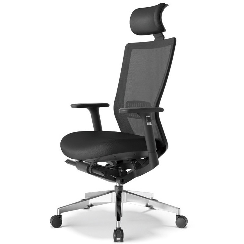 RS-5775(F10)BK オフィスチェア RS-5700シリーズ ハイバック 肘付きタイプ アイコ 布地 材質アルミ脚