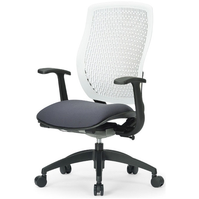 MA-1535(FG3)DBU-WHT オフィスチェア MA-1500シリーズ ハイバック T型 
