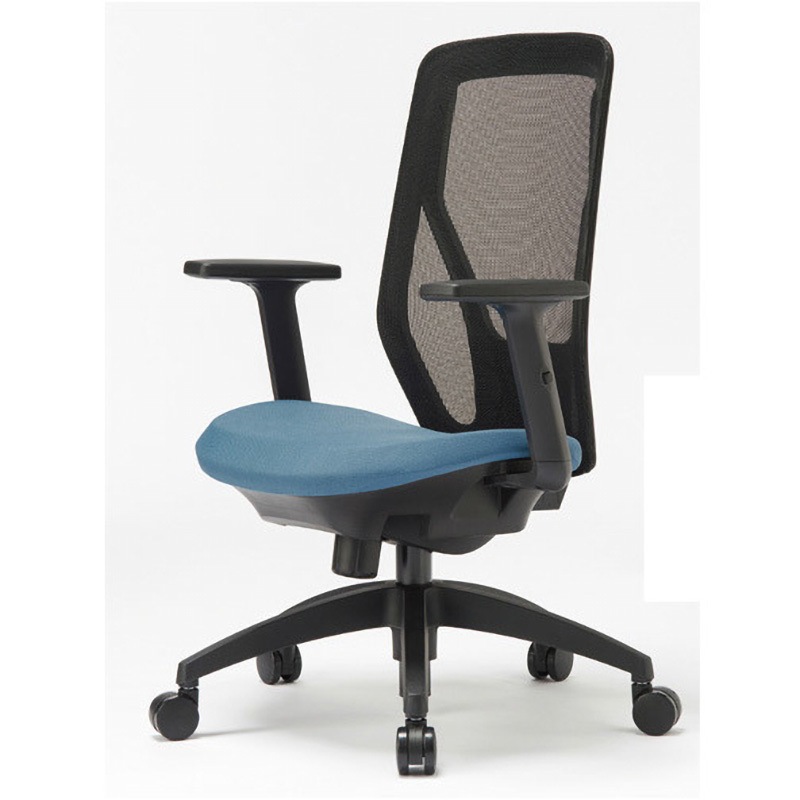 MS-1355(FG3)CBU オフィスチェア M-1300シリーズ 可動肘タイプ アイコ 材質樹脂脚 布地(防汚性布張り)