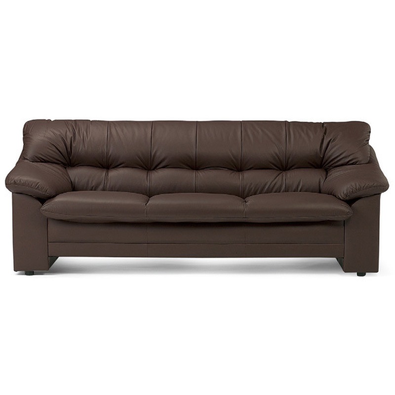 RE-3073(L)BR 応接ソファー・チェア オプティマソファー(革張り+ビニールレザー張り) アイコ 幅1960mm奥行885mm高さ770・SH400mm