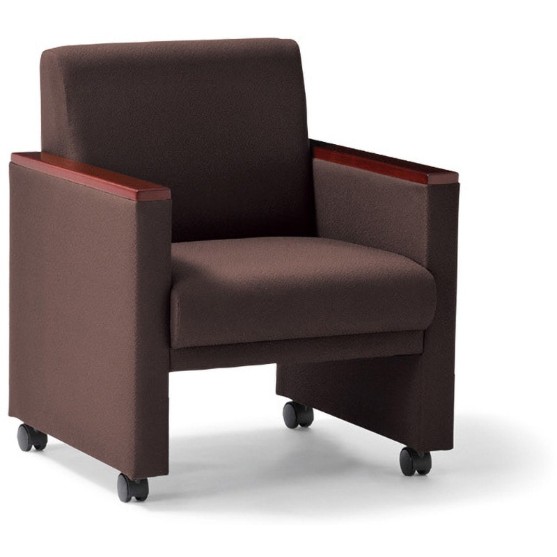 RE-4681(F18)BR 応接ソファー・チェア キューブアームチェア 布張り アイコ 寸法645×620×770・SH415mm