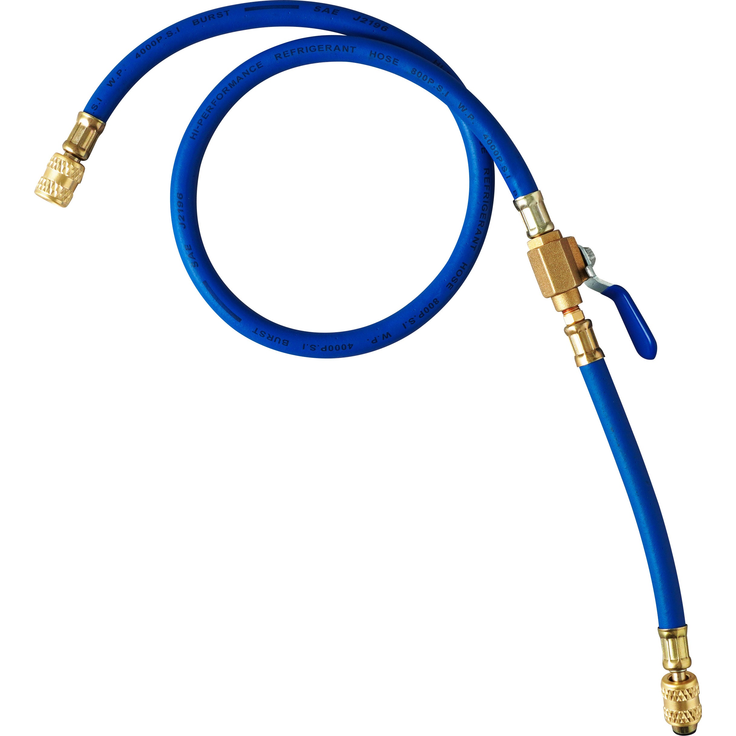 R410A/R32対応 チャージホース バルブ付 モノタロウ 青色 接続