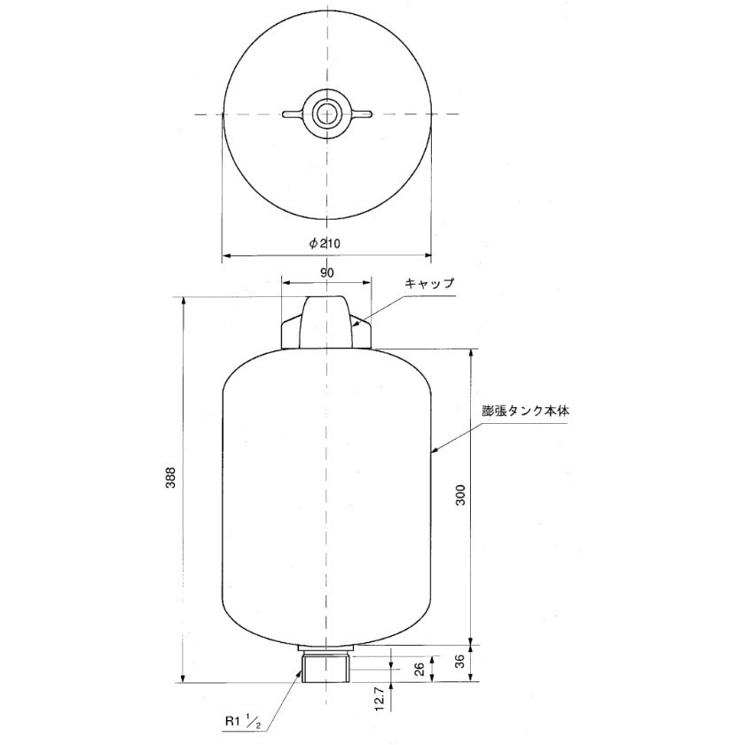 HBT-100 半密閉式膨張タンク 1個 ノーリツ 【通販サイトMonotaRO】