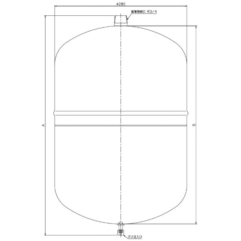 BT-25M-1 密閉式膨張タンク 1個 ノーリツ 【通販サイトMonotaRO】