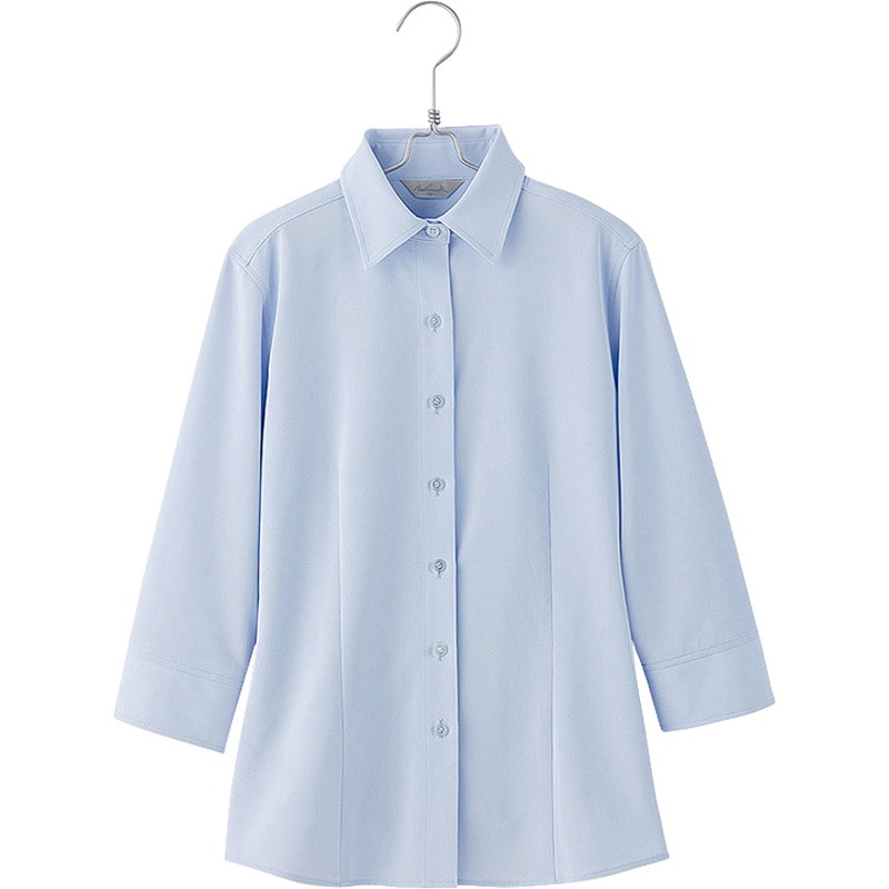 HCB4107 七分袖ブラウス アイトス サックス色 サイズ(号)5