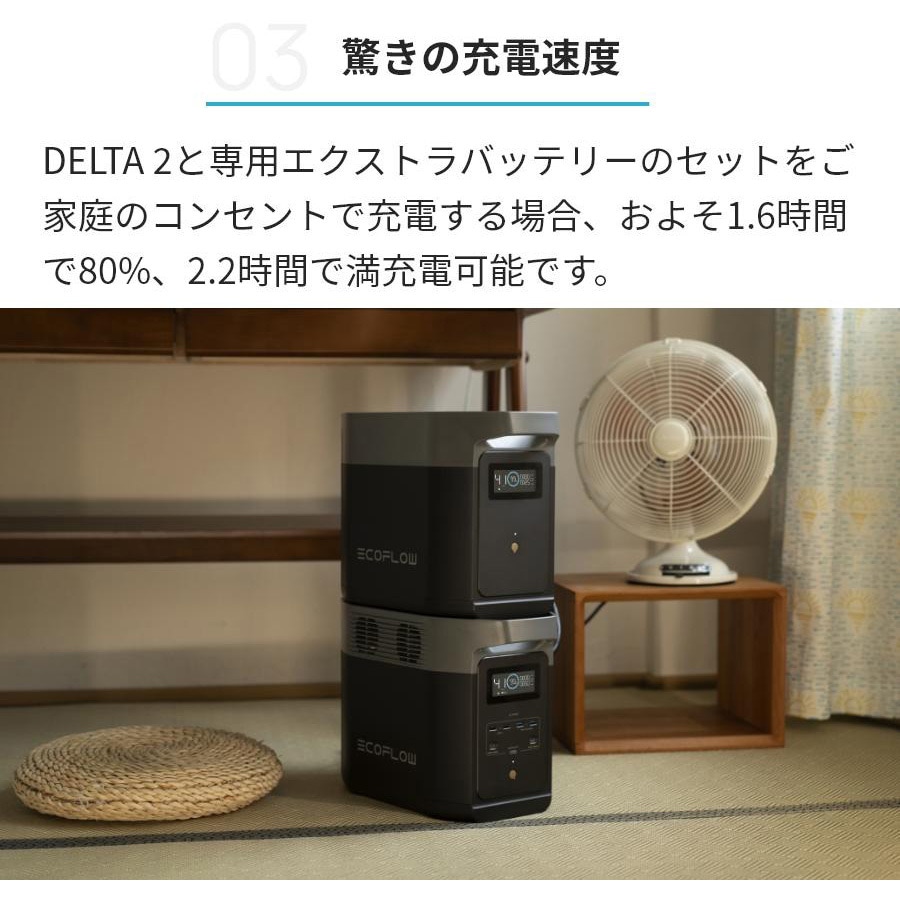 ZMR330EB DELTA 2 専用エクストラバッテリー 1，024Wh 1台 EcoFlow(エコフロー) 【通販モノタロウ】
