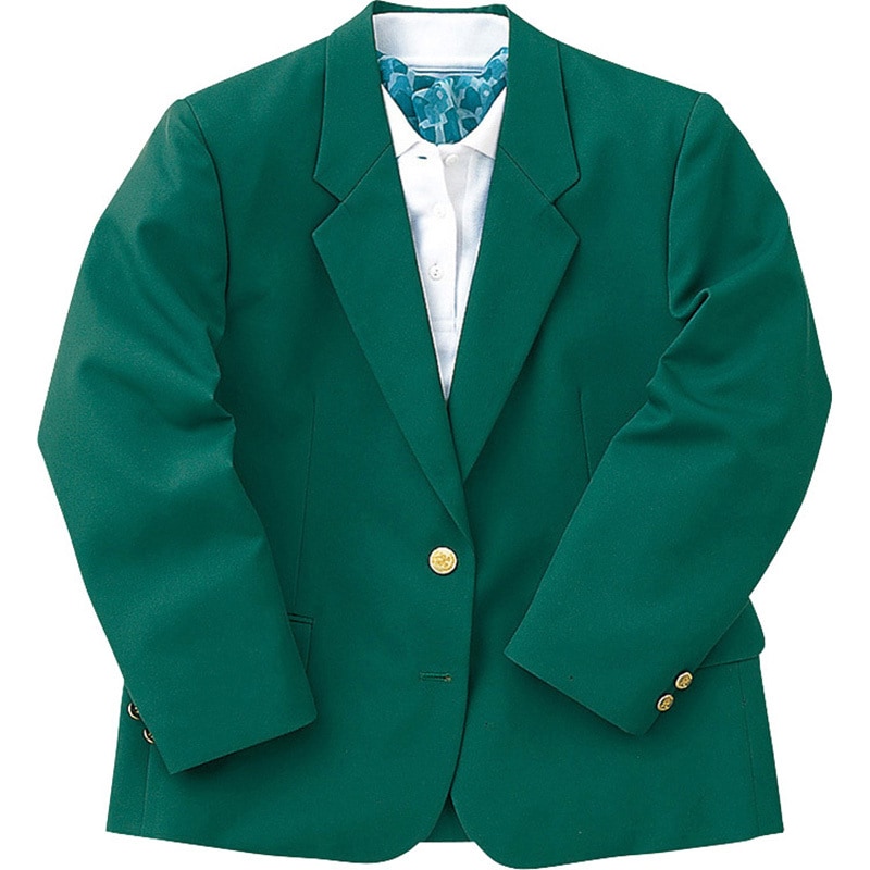 115 レディースカラーブレザー(センターベント) アイトス グリーン色 サイズ(号)7