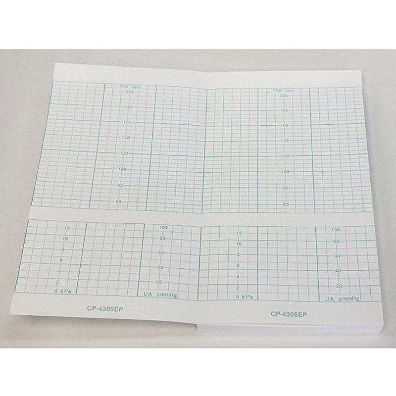 CP-4305EP 分娩監視用記録紙 幅152mm×長14.4m/折90mm 折り畳み型・単色刷 40冊入 1箱(40冊) ちばら 【通販モノタロウ】 17,980円