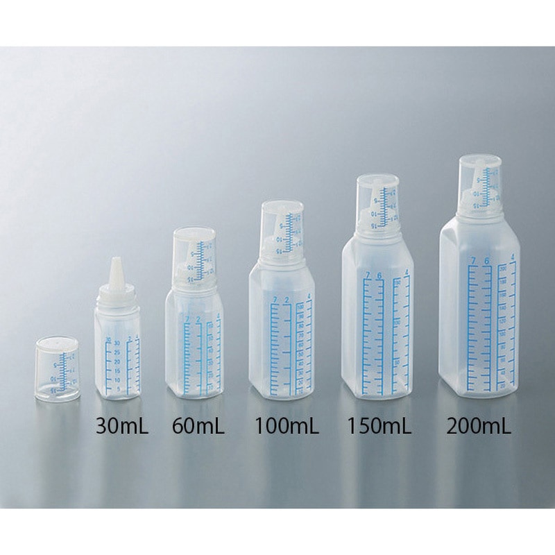 317010 SKカップ付ボトル 青目盛付き・電子線滅菌済 シンリョウ 容量30mL  1箱(260本)