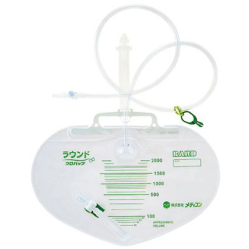 153520JR 閉鎖式採尿バッグ ラウンドウロバッグ EOG滅菌済 メディコン 容量2000mL