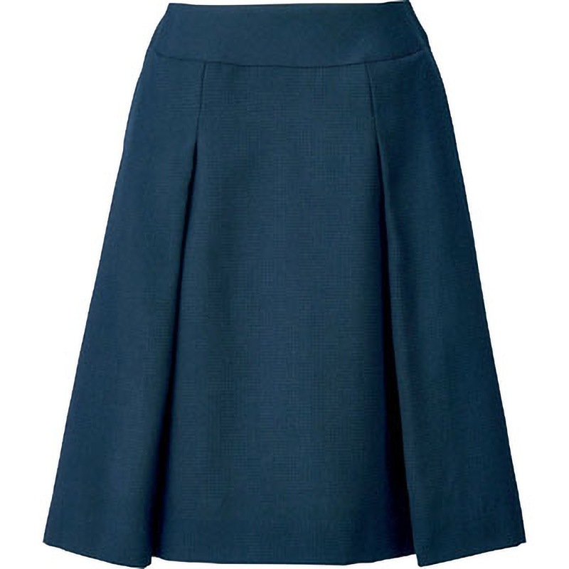 SA377S-1 美形スカート：タック SA377S 神馬本店 ネイビー色