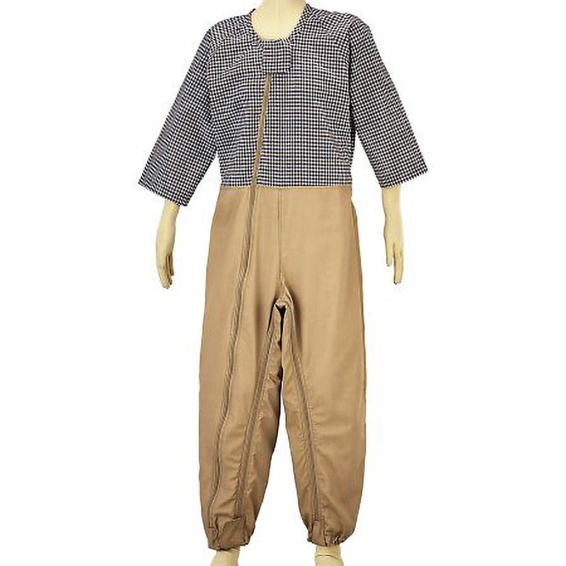 4600 つなぎねまき ビンテージツイル WファスナーII型ホックカバー付 チェックホワイト 4600シリーズ 1枚 松本ナース 【通販モノタロウ】