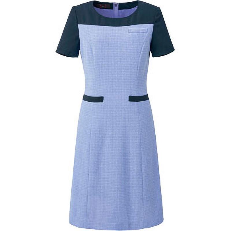 SS760W-9 美形ワンピース SS760W 神馬本店 サックス色 サイズ(号)9