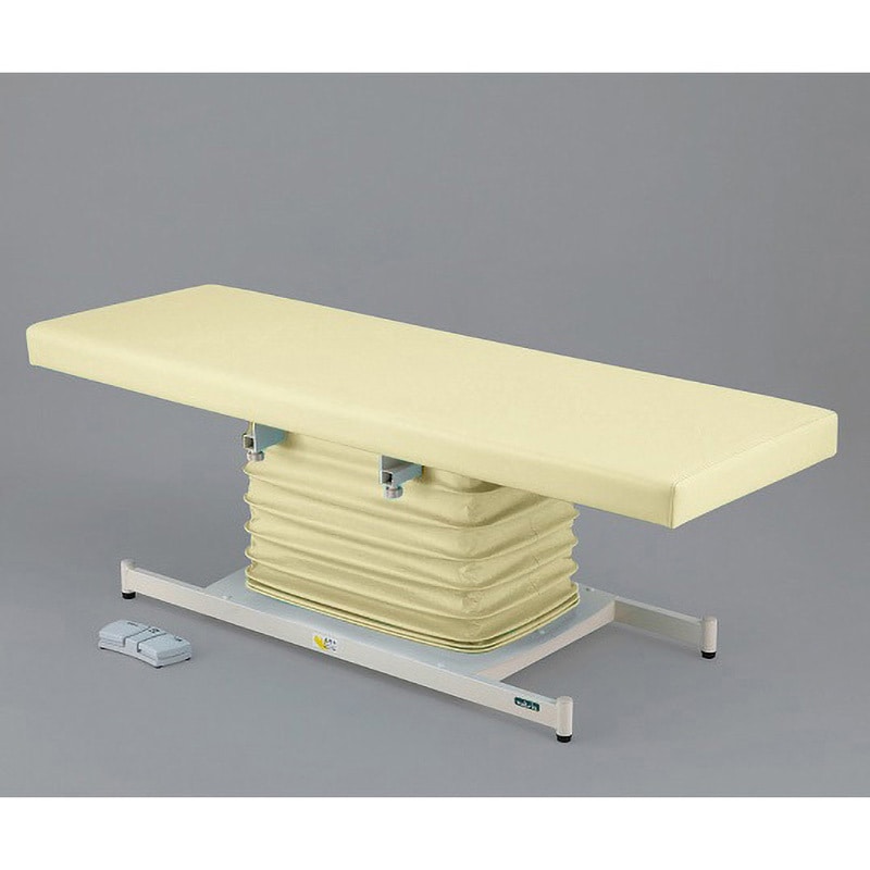 ATE-6518CR カラフル電動診察台 スタンダード 650×1800mm ATE-6518シリーズ ナビス(アズワン) クリーム色  1台