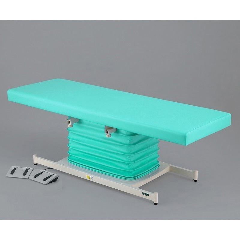 ATE-6519PG-M フル電動診察台 スタンダード メモリ付 650×1900mm ATE-6519-Mシリーズ ナビス(アズワン) ライトグリーン色  1台