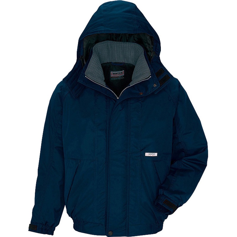 6161 防寒ブルゾン(男女兼用) アイトス ネイビー色 リップストップ ポリエステル100% M着丈68cm